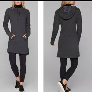 Athleta Charcoal Cowl Neck Sweater Dress
